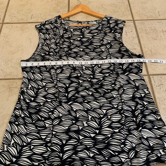 Worthington Black & White Palm Leaf Print Blouse XL - Picture 4 of 6